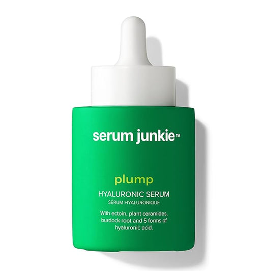 PLUMP Hyaluronic Acid Serum with 5D Hyaluronic Complex, Ectoin, Plant Ceramides, Vitamins B5 & E, Deep Hydration, Strengthens Skin Barrier, Fragrance-Free, 1 fl oz-VivaGrace Women