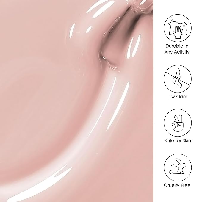 Beautpal Jelly Gel Nail Polish Set Sheer Nude Jelly Pink Gel Polish Transparent Gel Polish Set for Salon Gel Manicure and Nail Art DIY at Home 8ML 6PCS