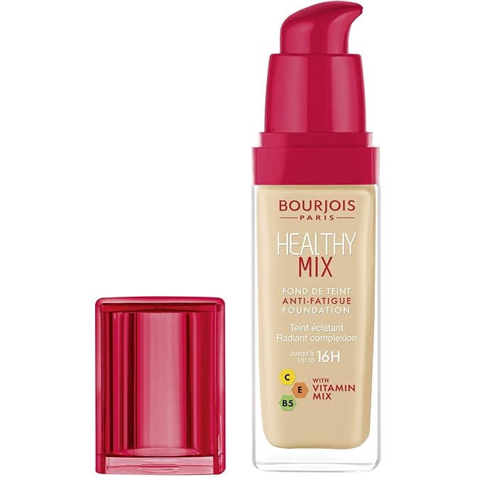 Bourjois Healthy Mix Anti-Fatigue Medium Coverage Liquid Foundation 52 Vanilla, 30ml, 29199601052-VivaGrace Women