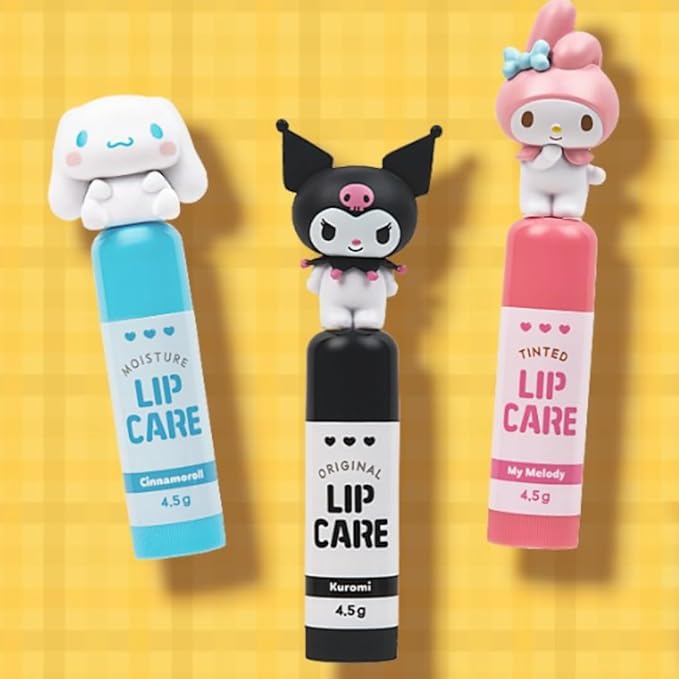Cute Lip Balm, Adorable Character Lip Balm for Kids, Moisturizing and Nourishing Lip Care with Shea Butter for All Ages, Girls Lip Gloss, Toddler Lip Gloss (Black - Unscented)-VivaGrace Women