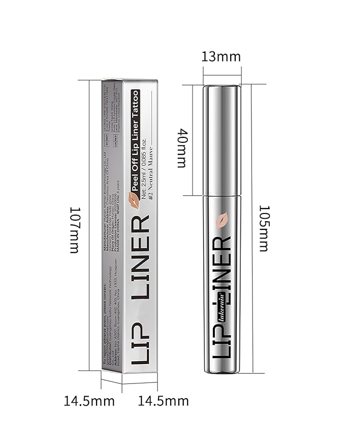 Erinde Lip Liner Peel Off Lip Stain, Long Wear Tattoo Lip Liner with Tweezer, Matte Peel Off Lipliner Stain, Long Lasting, Waterproof, Transfer-proof, Easy to Use & Natural Finish, Cool Cocoa-VivaGrace Women