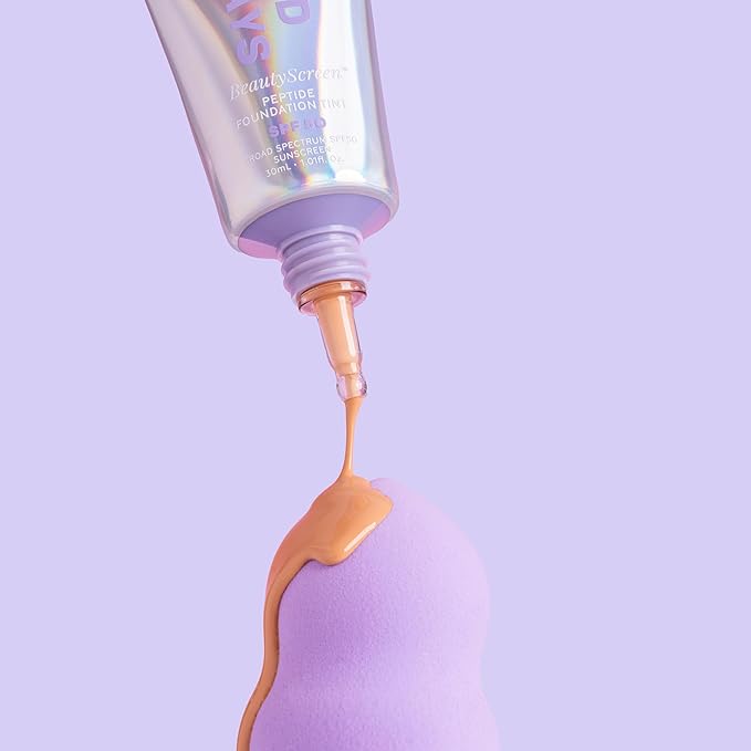 Naked Sundays BeautyScreen™ SPF 50 Mineral Peptide Foundation Tint – 2-in-1 Skin Tint & Mineral Sunscreen | Radiant, Buildable Coverage, Acne-Safe, Infused with Peptides (7 Tan Toffee, 1.01 oz)-VivaGrace Women