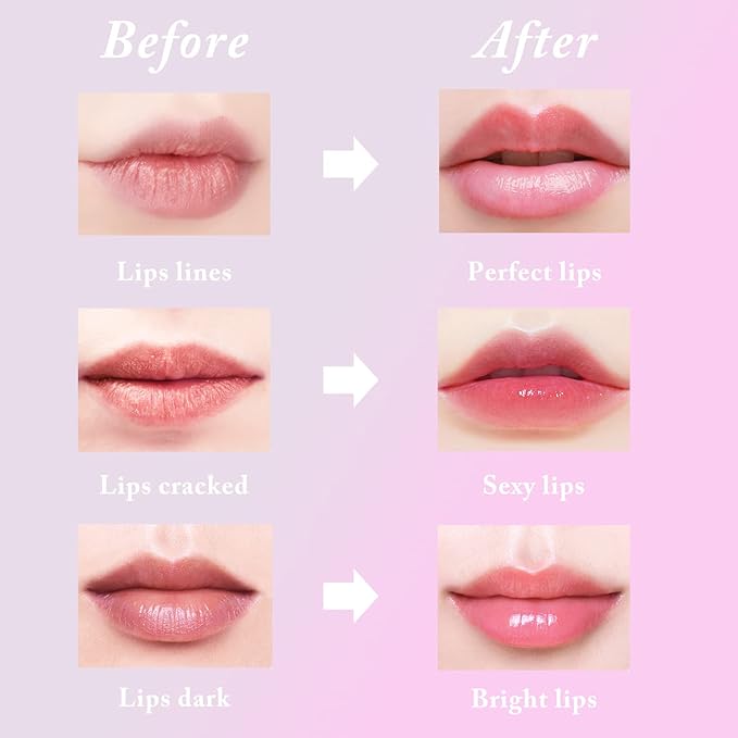 4PCS Bee Lip Balm Honey Lip Balm,Exfoliating Honey Pot Lip Balm Sleeping Lip Mask with Brush, Hydrating & Prevention Dry and Cracked, Lip Scrubs Exfoliator & Moisturizer-VivaGrace Women