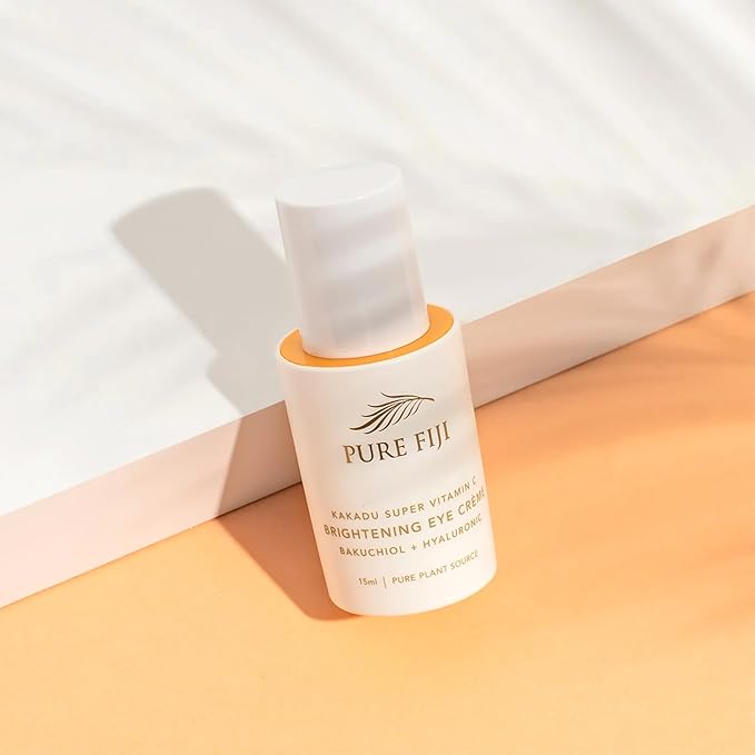 PURE FIJI Eye Cream Vitamin C Brightening Eye Cream, Under Eye Cream for Wrinkles and Bags, Under Eye Cream For Dark Circles, Smoothing & Anti-Aging Skincare (0.5oz/15ml)-VivaGrace Women