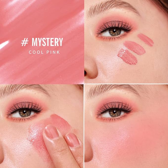 KIMUSE Soft Cream Blush Makeup, Liquid Blush for Cheeks, Weightless, Long-Wearing, Smudge Proof, Natural-Looking, Dewy Finish-VivaGrace Women