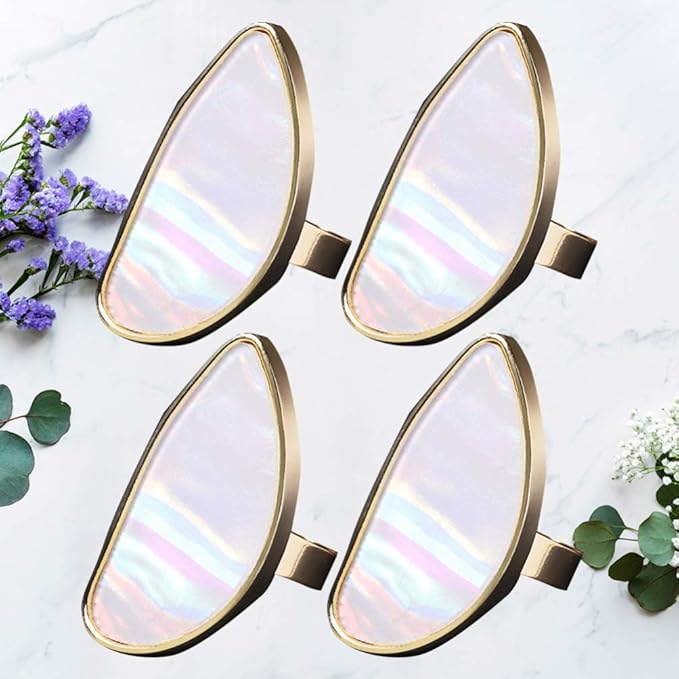 4pcs Ring Palette Nail Art Palette Blending Palette Pigment Palette Lip Color Palette Foundation Palette Rings Tools Manicure Palette Color Display Plate Mix Decorate Nail Set-VivaGrace Women