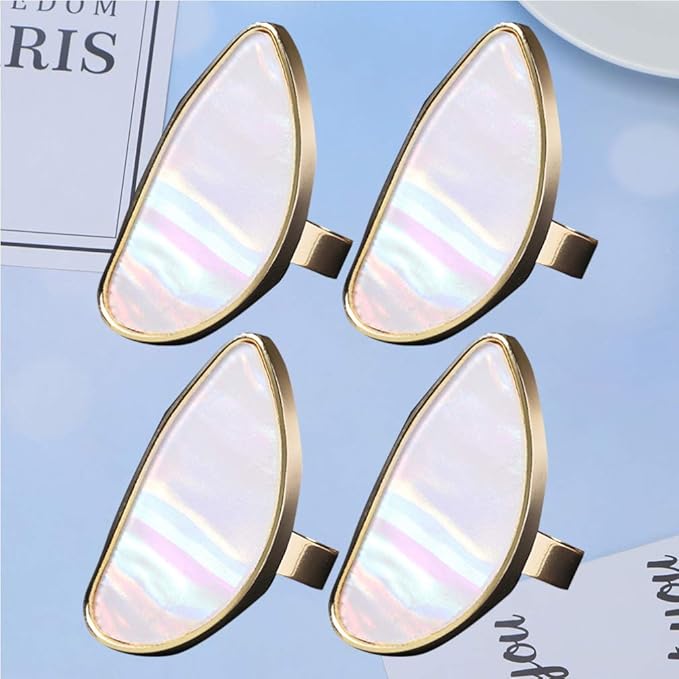 4pcs Ring Palette Nail Art Palette Blending Palette Pigment Palette Lip Color Palette Foundation Palette Rings Tools Manicure Palette Color Display Plate Mix Decorate Nail Set-VivaGrace Women