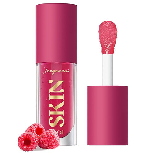 LANGMANNI Moisturizing Lip Oil,No-Sticky Lip Gloss Lip Balm Lip Care,Fruit Flavoured Lip Oil For Dry Lip's Moisturizing Hydrating And Nourishing ((Raspberry))-VivaGrace Women
