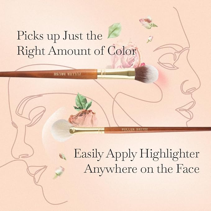 Fuller Cosmetic Brush & Bag Set (Set of 7 Brushes)-VivaGrace Women
