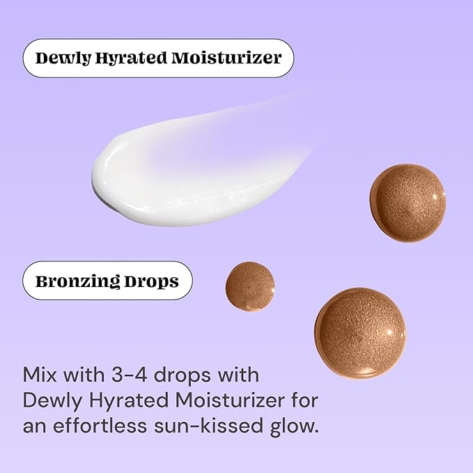 Glossmetics Sun-Kissed Glow Duo. Brightening and Moisturizing Bronzing Drops and Liquid Blush for Cheeks Makeup and Skincare for a Radiant Sun-Kissed Look! Liquid Bronzer and Dewy Blush, Pack of 2