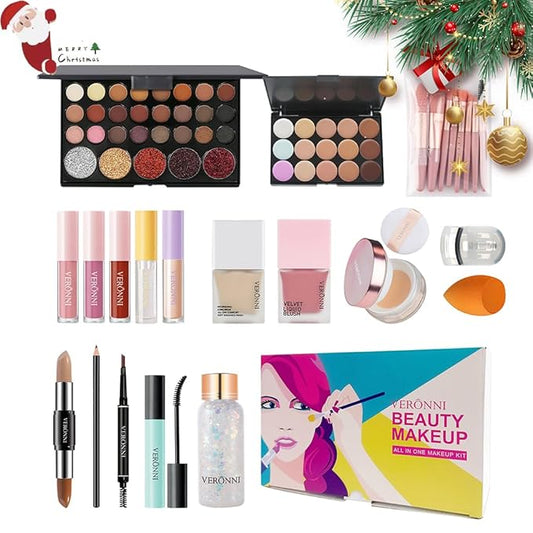 VERONNI All in One Makeup Kit,Eye Face Lips Makeup For Mother's Day,Multipurpose Women's Makeup Sets,Beginners and Professionals Alike (All in one makeup set)-VivaGrace Women