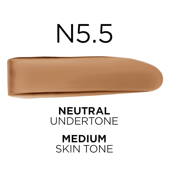 L'Oreal Paris True Match Super-Blendable Foundation, Medium Coverage Liquid Foundation Makeup, N5.5, Medium, 1 Fl Oz-VivaGrace Women