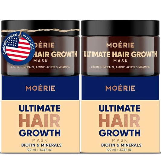 Moerie Hair Growth & Repair Mask - Restorative, Vegan-Friendly Treatment for Longer, Thicker, Fuller Hair - 100ml, 2 pack-VivaGrace Women