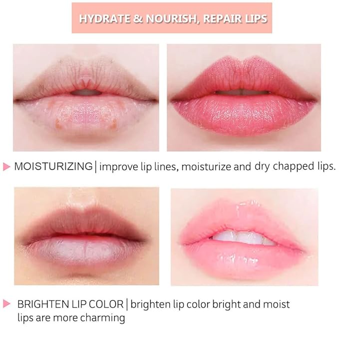 Moisturizing Lip Mask, Hydrating & Prevention Dry and Cracked Lip Scrubs Exfoliator, Lip Exfoliating Sleeping Lip Mask Long Lasting Nourishing Lip Balm-VivaGrace Women