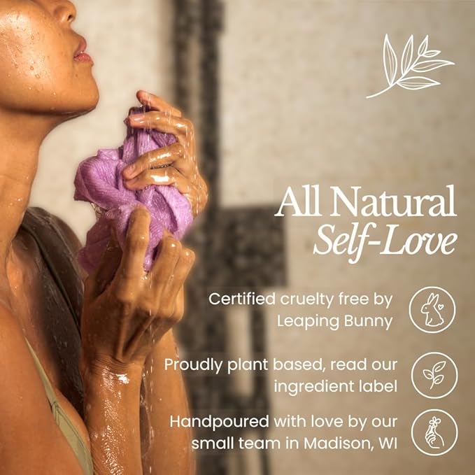 Bare Botanics Lavender Grapefruit Body Scrub 24 oz - Naturally Scented Himalayan Salt Scrub Made in Madison WI - Formulated w/Skin Loving Moisturizers - Cruelty Free Exfoliator w/a Cute Wooden Spoon-VivaGrace Women