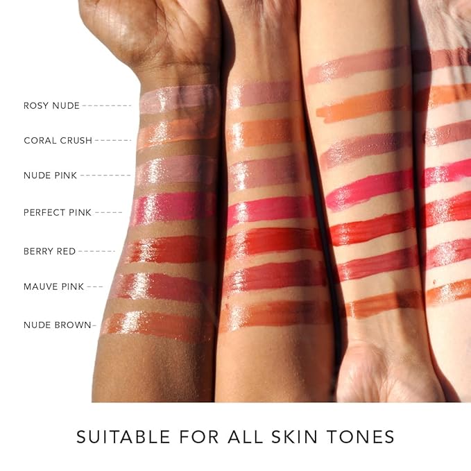 Oh-So-Luxe Liquid Tinted Lip Balm, Hydrating & Nourishing Tinted Lip Oil for dry dark lips, results in Soft & Glowing Lips, Moisturizing, Non-Sticky Perfect Pink Shade - 0.10 Fl Oz - RAS LUXURY OILS-VivaGrace Women