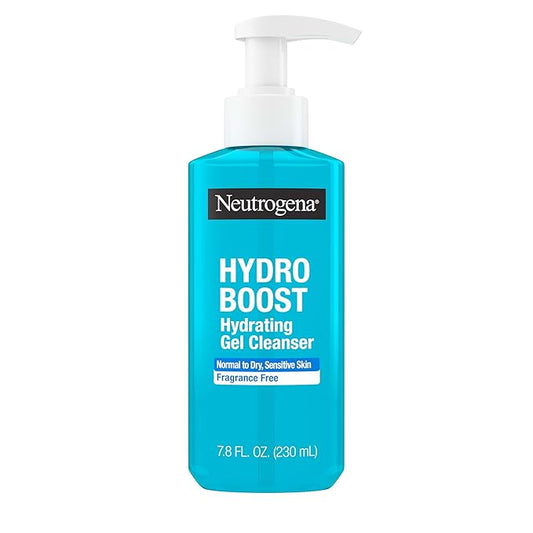 Neutrogena Hydro Boost Face Wash, Fragrance Free, Hydrating Facial Cleanser with Hyaluronic Acid, Daily Foaming Face Wash & Makeup Remover, Hypoallergenic Gel Cleanser, 7.8 fl. oz-VivaGrace Women