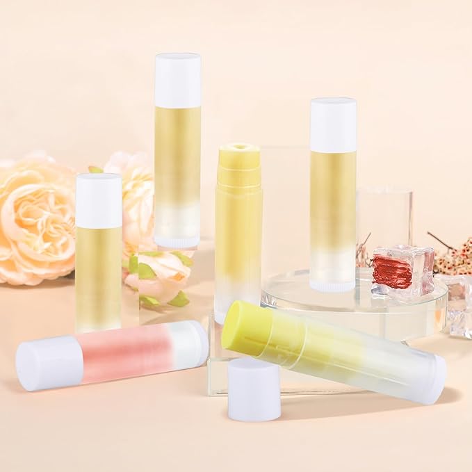 100 Pcs 5.5ml Bulk Empty Lip Balm Tubes Refillable Plastic Lip Gloss Container Travel Lipstick Tubes Chapstick Tubes Holder For DIY Homemade Lip Balm (clear)-VivaGrace Women