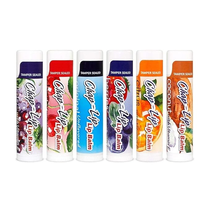 Vitamin E Lip Balm with Coconut Oil - Lip Moisturizer Treatment - Soothing, & Refreshing, Total Hydration Treatment & Lip Therapy - Assortment of 6 Refreshing Flavors, 60 Count-VivaGrace Women