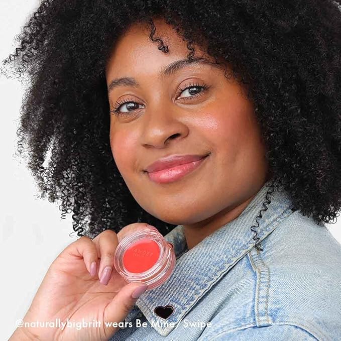 Wander Beauty Double Date Lip & Cheek - Be Mine/Swipe - 4-in-1 Cream Blush & Lip Tint - Blush, Lip Moisturizer, Lip Balm, & Eye Gloss - Multitasking Eye, Cheek, and Lip Makeup With Green Tea - 0.07 oz-VivaGrace Women