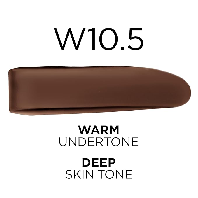 L'Oreal Paris True Match Super-Blendable Foundation, Medium Coverage Liquid Foundation Makeup, W10.5, Deep, 1 Fl Oz-VivaGrace Women