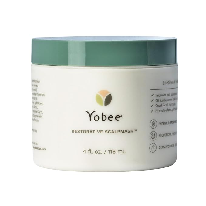Yobee Restorative Scalp Mask - Dry Scalp Treatment Hair Mask - Probiotic Extracts, Organic Honey, Turmeric, Vitamin B12 - Natural Dry, Itchy, Sensitive Scalp and Dandruff Relief - for Adults, 4 fl oz-VivaGrace Women