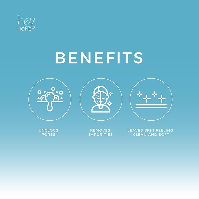 Hey Honey Skincare Be Clear Acne Routine | Daily Active Cleansing Face Wash | Youth & Young Adults, Blemishes Prone | Propolis & Gentle Exfoliating Acids | Fast & Long Lasting Oil Control | 5 fl oz-VivaGrace Women