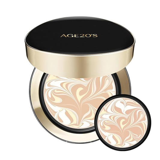 AGE20'S Signature Essence Pact SPF 50+ | Pack of 2 | 17N IVORY | Cream Foundation, Dewy Finish, Natural Coverage | Korean Cushion Foundation-VivaGrace Women