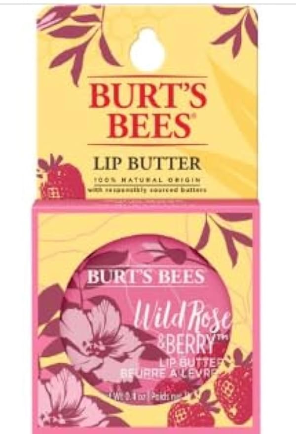Burt's Bees Lip Butter Wild Rose & Berry 0.4 Oz-VivaGrace Women