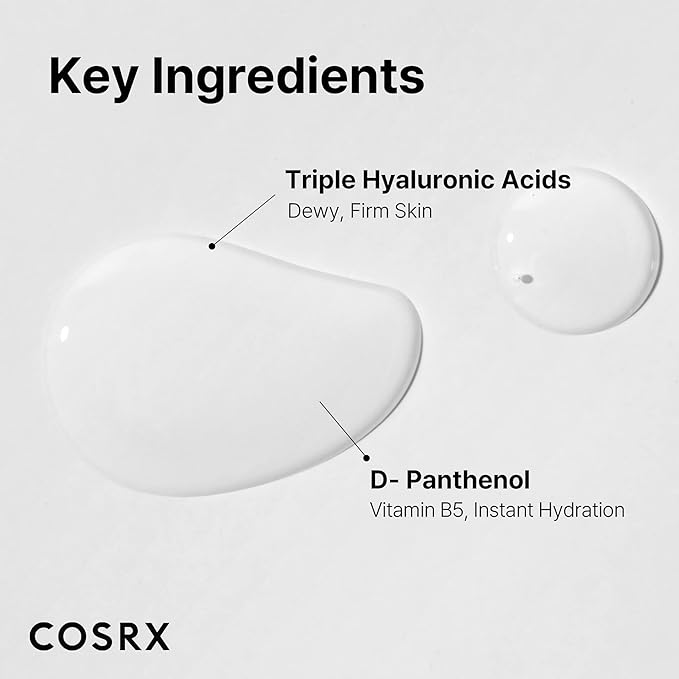 COSRX Hydrium Triple Hyaluronic Moisture Ampoule, 40ml / 1.35 fl.oz | Hyaluronic Acid Viscous Serum | Korean Skin Care, Animal Testing Free, Paraben Free-VivaGrace Women