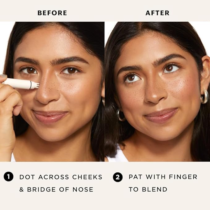 Upgrade Freckle Pen Stamp– Waterproof Faux Fake Freckles Makeup Tool, Natural-Looking Freckle Maker & Spray with Multi-Prong Precision Stamp Head, Long-Lasting Sunkissed Makeup (DARK)-VivaGrace Women