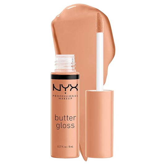 NYX PROFESSIONAL MAKEUP Butter Gloss, Non-Sticky Lip Gloss - Fortune Cookie (True Nude)-VivaGrace Women