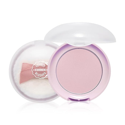 ETUDE Lovely Cookie Blusher #PP502 Lavender Lemon Macaron 4g | Glowing & Natural Powder Blush with Long-Lasting Sebum Control | Easy Application | Puffy Cushion for a Lovely Makeup Look-VivaGrace Women