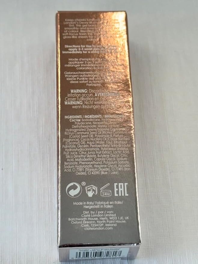 Ciaté London Dewy Blush Glossy Cheek Tint, Brightening Yuzu Extract, Detoxing Dragon Fruit Extract, Refreshing Fruit Scent, Coconut - 1-VivaGrace Women