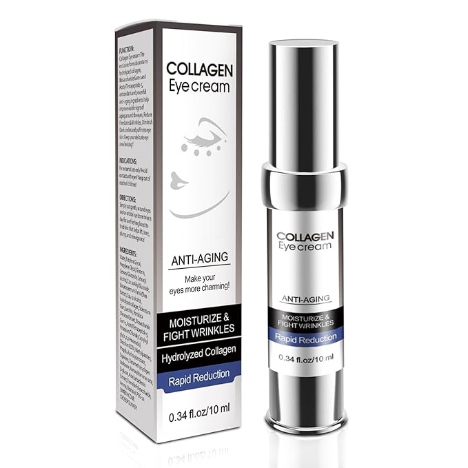 Eye Cream, Collagen Under Eye Treatment Gel, Moisturizing Anti Aging Wrinkle, Reduce Dark Circles, Puffiness Bags, Fine Lines, Skin Firming, Lifting Brightening Under and Around Eyes Women Men-VivaGrace Women