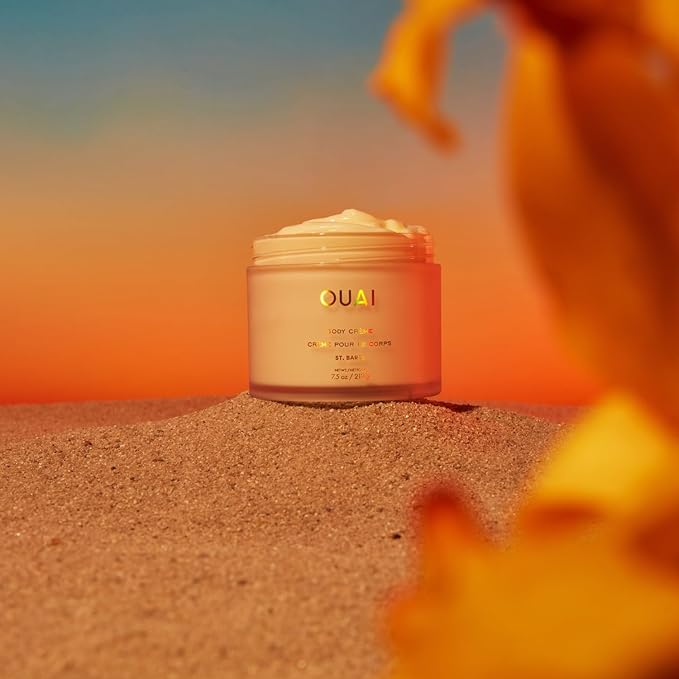OUAI Body Cream, St. Barts - Hydrating Whipped Body Cream with Cupuaçu Butter, Coconut Oil and Squalane - Softens Skin and Delivers Healthy-Looking Glow - Sulfate-Free Skin Care (7.5 Oz)-VivaGrace Women