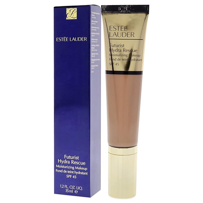 Estée Lauder Futurist Hydra Rescue Moisturizing Foundation SPF 45, 12 Hour Glow, 1.2 oz., 3N1 Ivory Beige-VivaGrace Women