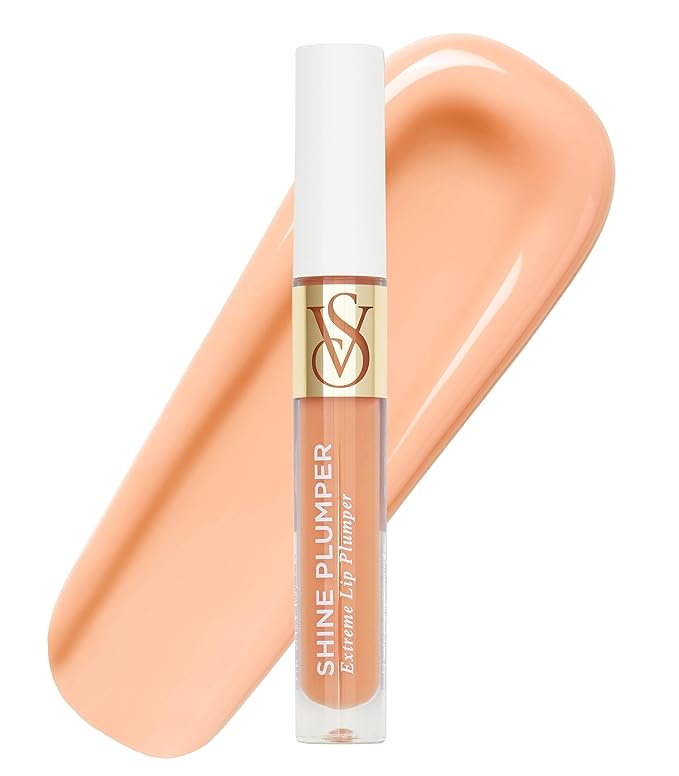 Victoria's Secret Shine Plumper Extreme Lip Plumper in Warm Blush, Plumping Lip Gloss for Women with Marine Collagen Microspheres, Lip Treatment-VivaGrace Women