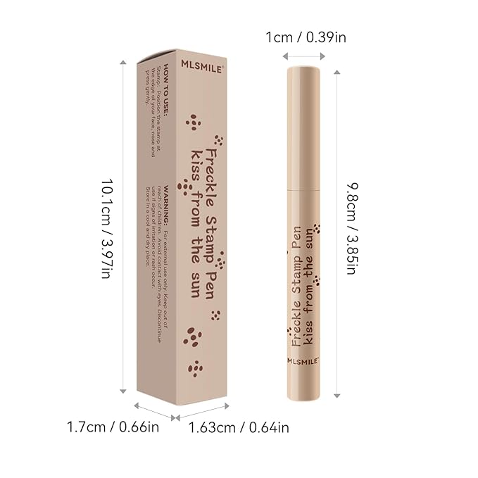AKARY Stamp Freckle Pen Natural Lifelike Fake Freckles Makeup, Waterproof Long Lasting Quick Dry 5 Comb Corners Natural Like Face Freckle Makeup Pen for Effortless Sunkissed Makeup, 02-Natural Coffee-VivaGrace Women