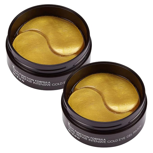 MIZON 24K Gold and Snail Mucin Hydrogel Under Eye Patches for Puffy Eyes Dark Circles Moisturizing Fine Lines Korean Skincare Pack of (Pack of 2, 120 Pairs)-VivaGrace Women