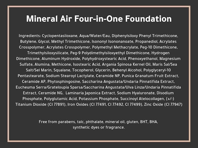 Mineral Air Four-in-One Foundation for Mineral Air Mist Device—Color, 10 ml, Travel Size - Medium Tan-VivaGrace Women