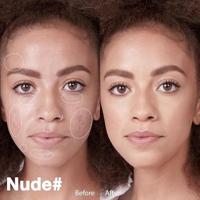 Pro Under Eye Full Coverage Liquid Concealer to Cover Dark Circles, Scars,Redness,Spots,Fine Lines,Corrector Anti-Aging Natural Finish, Moistening Smooth Cream,Waterproof 0.4 * 2 fl oz-Beige+Nude-VivaGrace Women