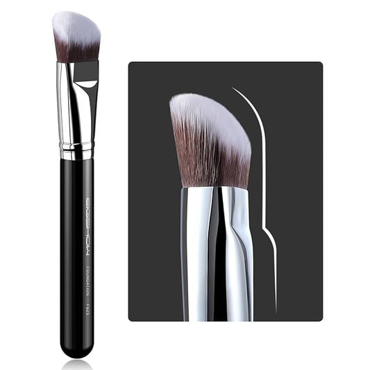 Foundation Brush, EIGSHOW Pro Slanted Brushes Angled Bristles Mask Kabuki Face Brush Perfect for Powder Liquid Cream Buffing Blending (F625)-VivaGrace Women