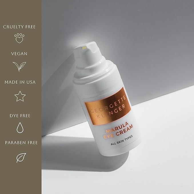 Georgette Klinger Marula Eye Cream - Anti-Aging, Caffeine-Infused Gentle Formula - Reduces Redness, Puffiness, and Dark Circles, while Hydrating and Brightening Skin - 1/2 oz-VivaGrace Women