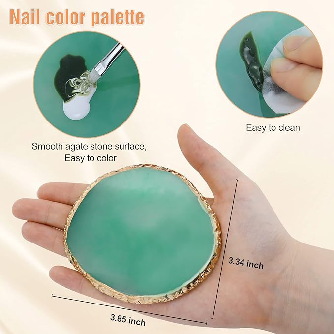 Nail Art Mixing Palette Resin Plate Tray for Mixed Paint Drawing Color Display(Green)-VivaGrace Women