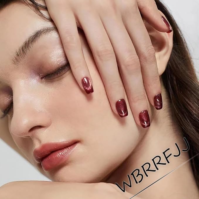 30Pcs Flower Press on Nails Medium Handmade Fake Nails Peach Blossom with 3D Gilding Design Silver Gradient False Nails Full Cover Artificial Glue on Nails Spring Summer Stick on Nails for Women