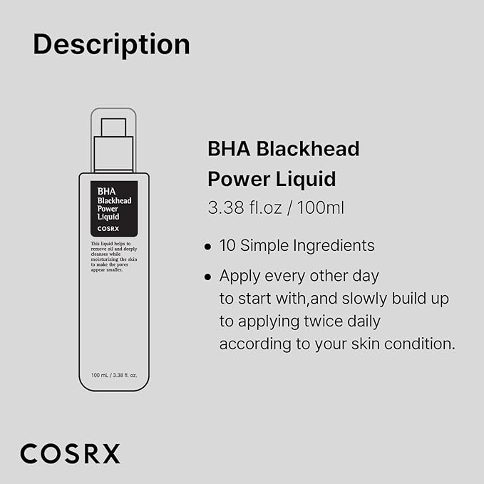 COSRX Niacinamide 2% + BHA 4% Blackhead Exfoliant Toner 3.38 fl.oz / 100ml, Korean Toner, Blackhead Remover, Pore Minimizer for Enlarged Pores, For All Skin Types, Korean Skin Care-VivaGrace Women