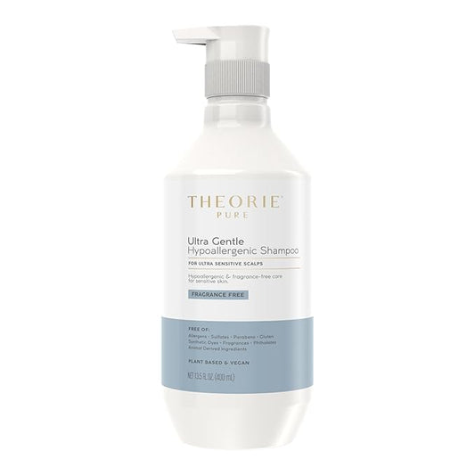 Theorie PURE Ultra Gentle Hypoallergenic Shampoo – Plant-Based & Vegan – Fragrance-Free – Designed for Delicate Scalp Care – Pump Bottle – 400mL-VivaGrace Women