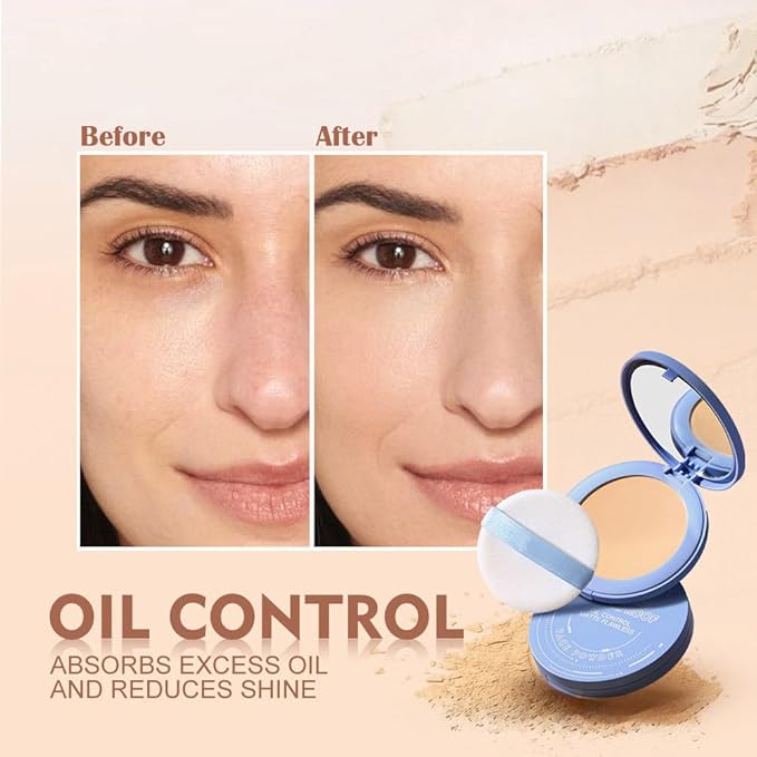Pressed Matte Face Powder Makeup & Setting Powder for Poreless Wrinkle Blurring Contour Concealer Finishing,Lightweight,High Coverage,Shine Control, N.W 10g (02#)-VivaGrace Women