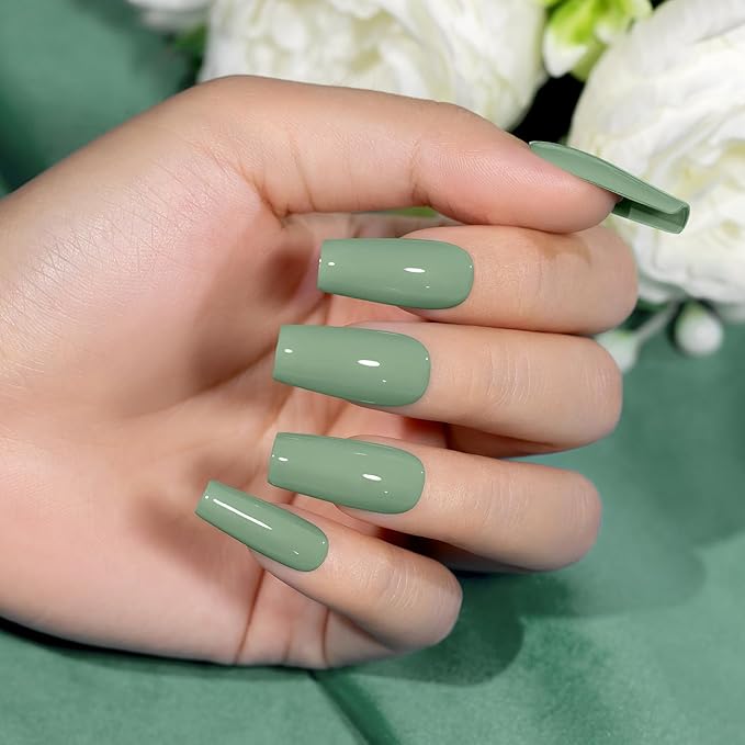 RARJSM Sage Green Gel Nail Polish Sage Gray Gel Nail Polish 1PCS 15ML Green High Pigment GelPolish Soak off UV LED Curing Required Nail Art French Manicure Salon DIY at Home